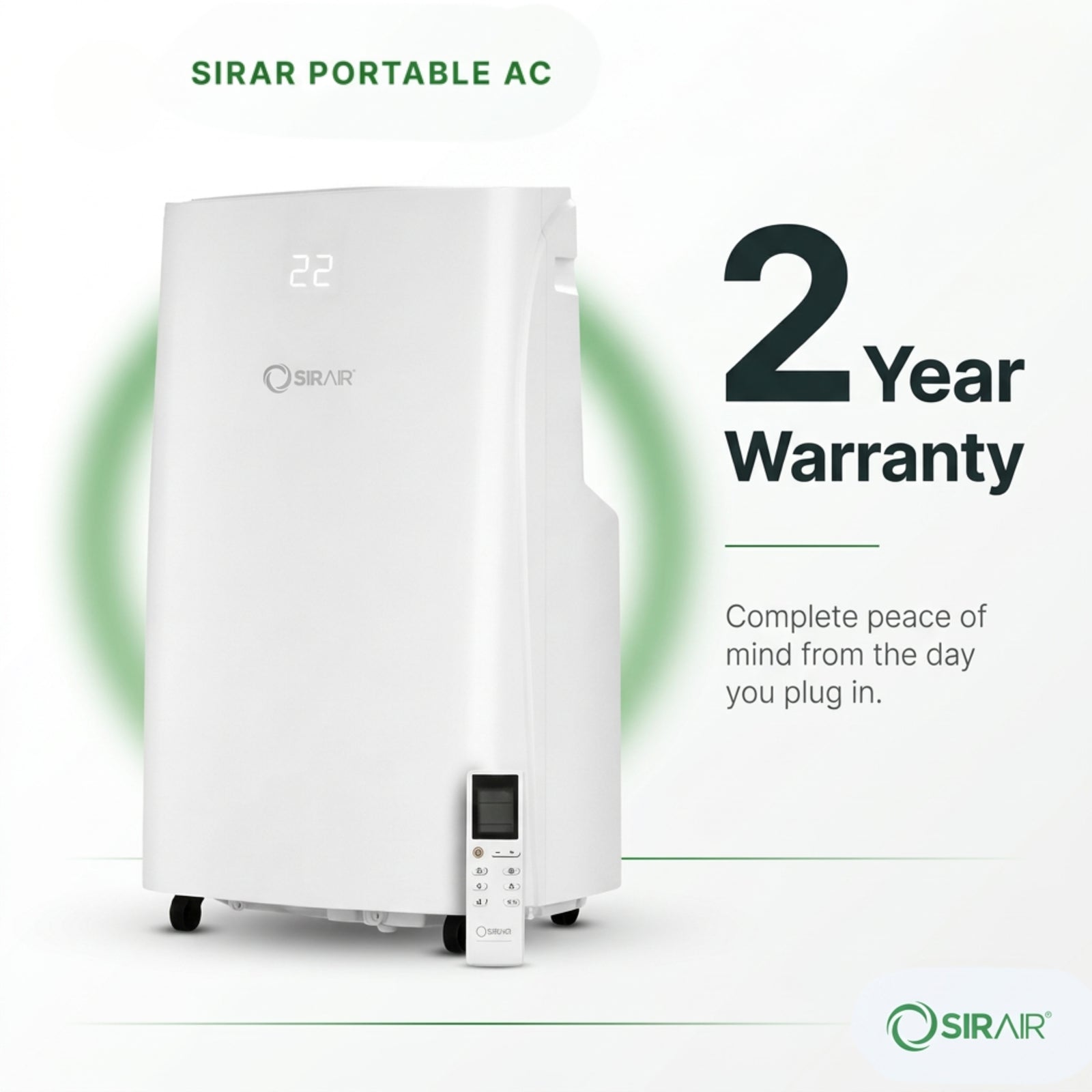 12000 BTU Portable Air Conditioner, WiFi, Heating and Cooling, Sirair (view 10)