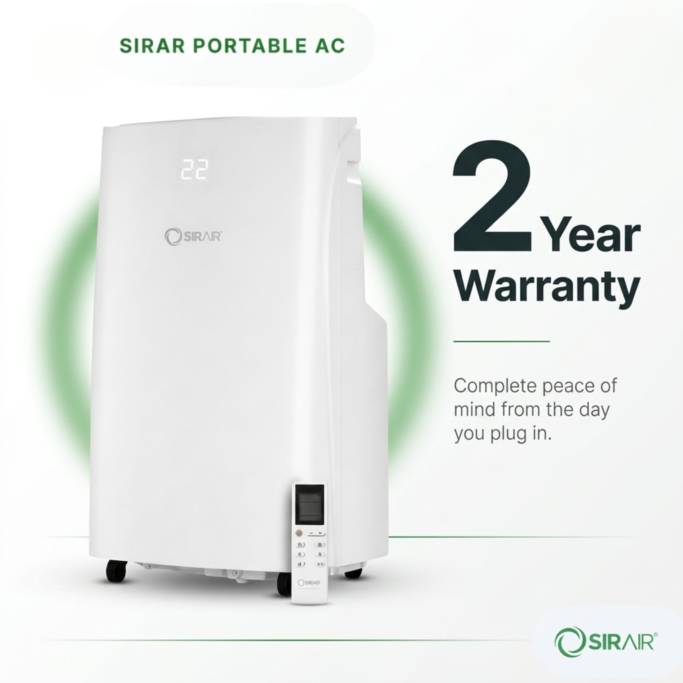 12000 BTU Portable Air Conditioner, WiFi, Heating and Cooling, Sirair (view 10)