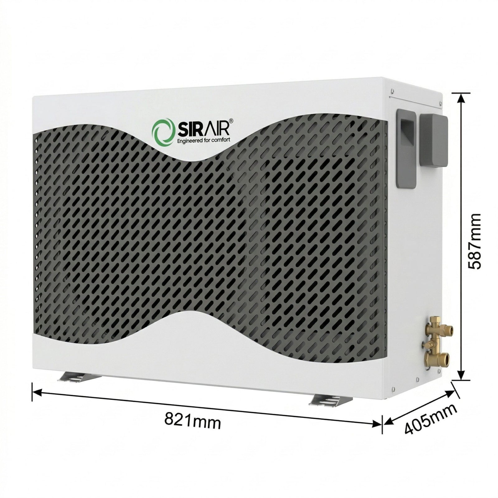 Sirair 10kW Inverter Pool Heat Pump - Wifi Smart - Silent Smart Heating (view 2)