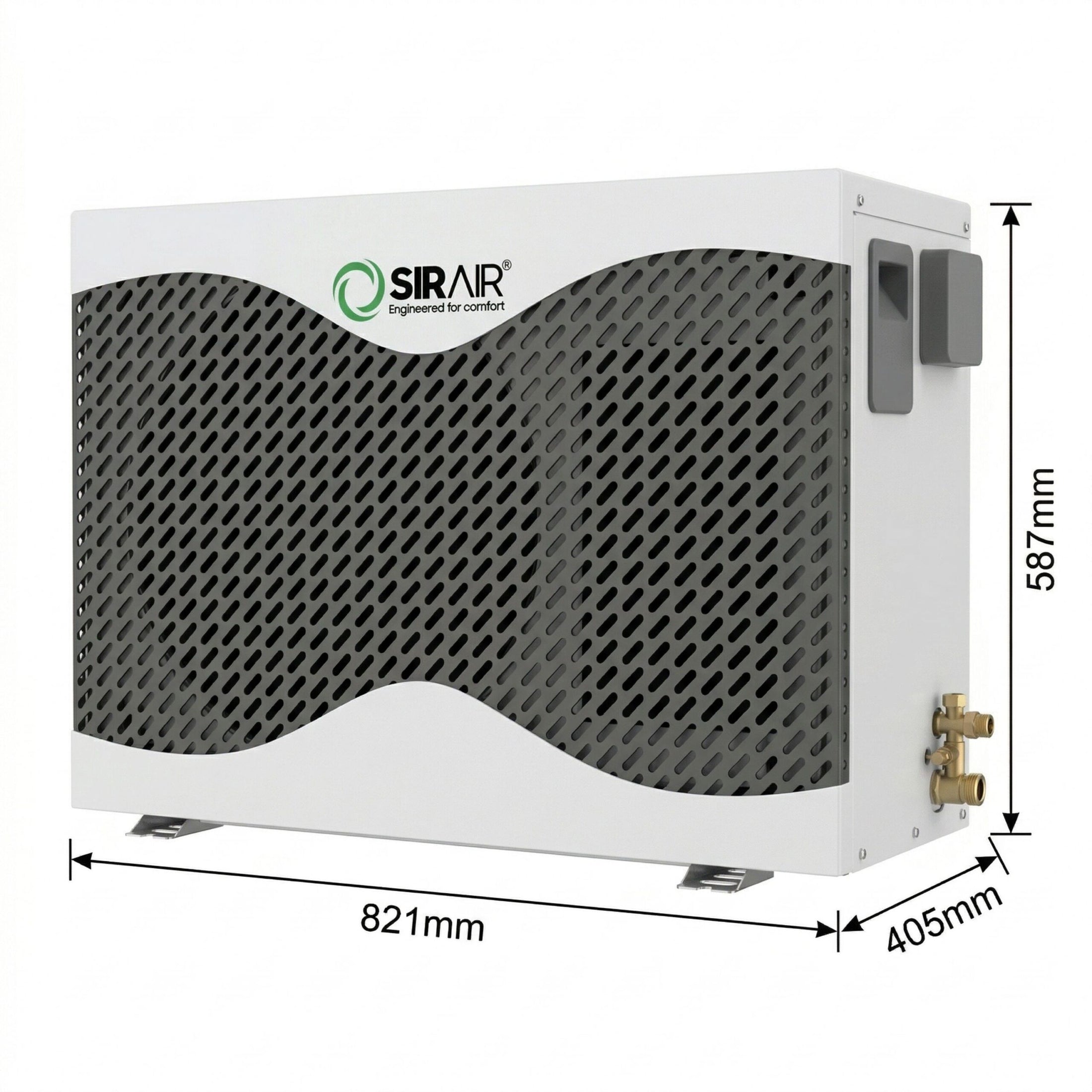 Sirair 10kW Inverter Pool Heat Pump - Wifi Smart - Silent Smart Heating (view 2)