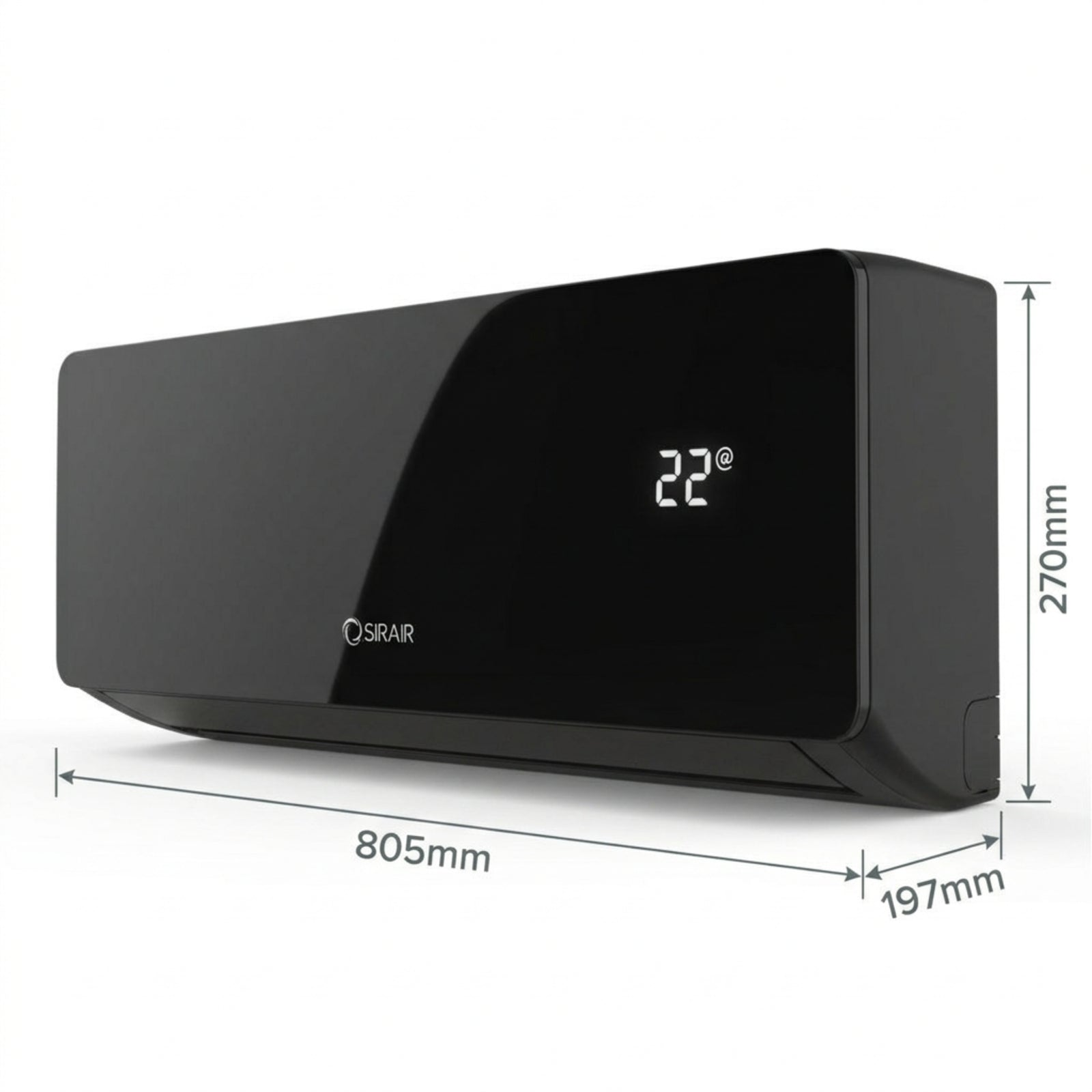 12000 BTU Inverter Midwall Split Air Conditioner, Omega, WiFi, Sirair (view 2)