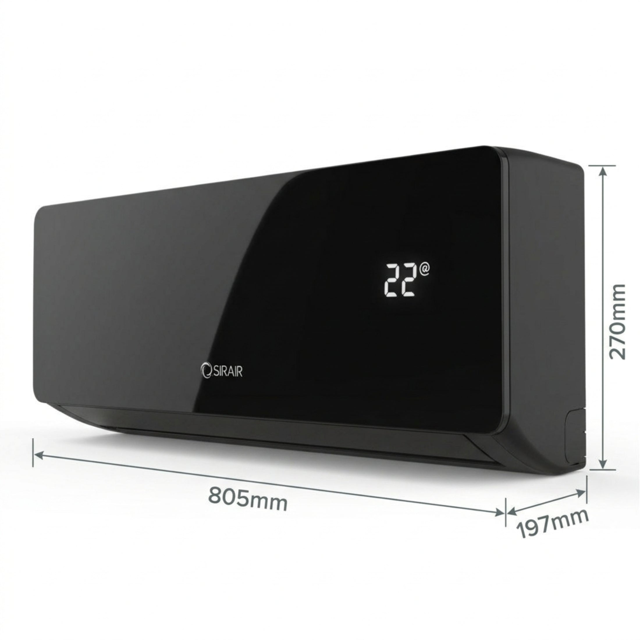 12000 BTU Inverter Midwall Split Air Conditioner, Omega, WiFi, Sirair (view 2)