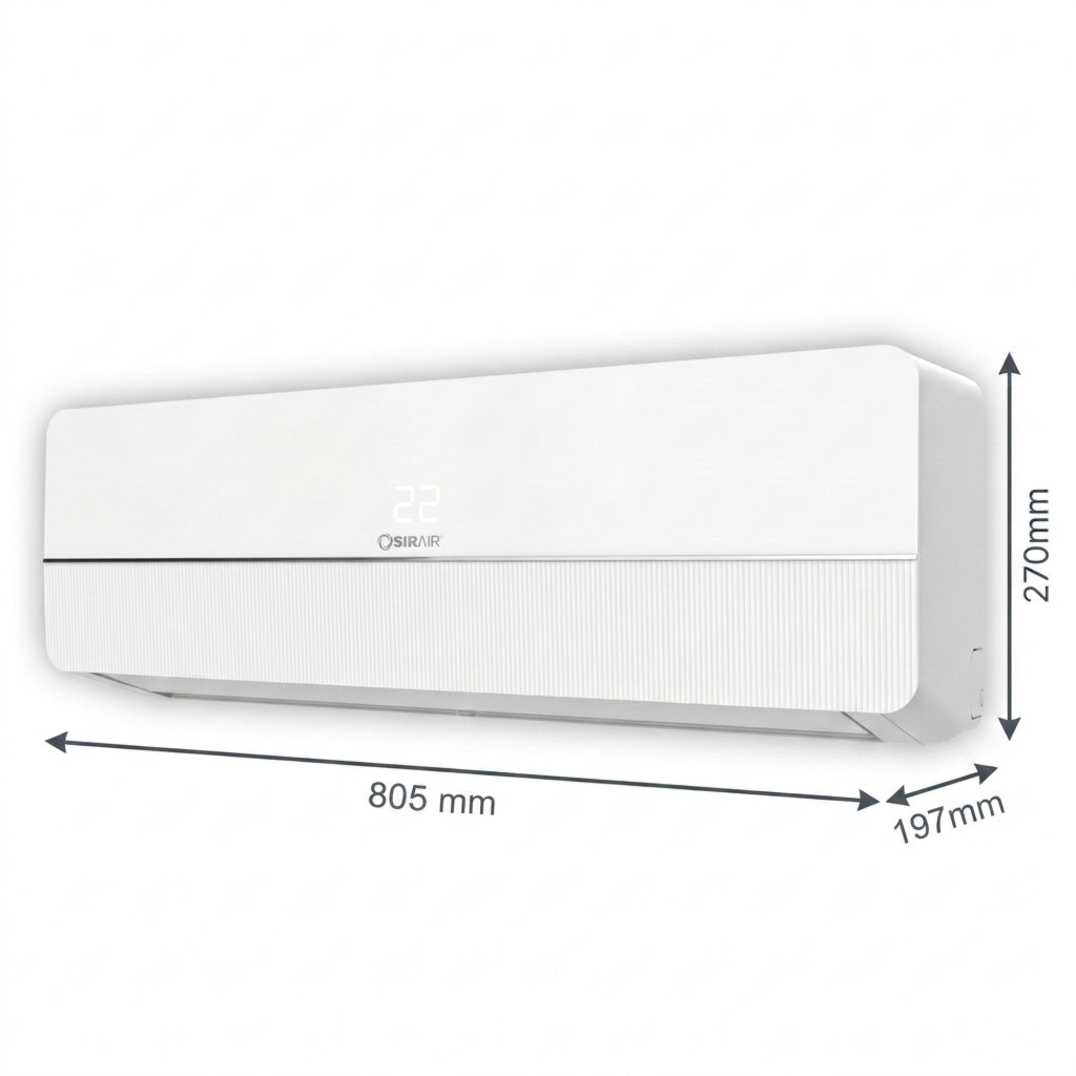 Inverter Midwall Split Aircon + 3m Pipe Kit, Sigma, WiFi Smart