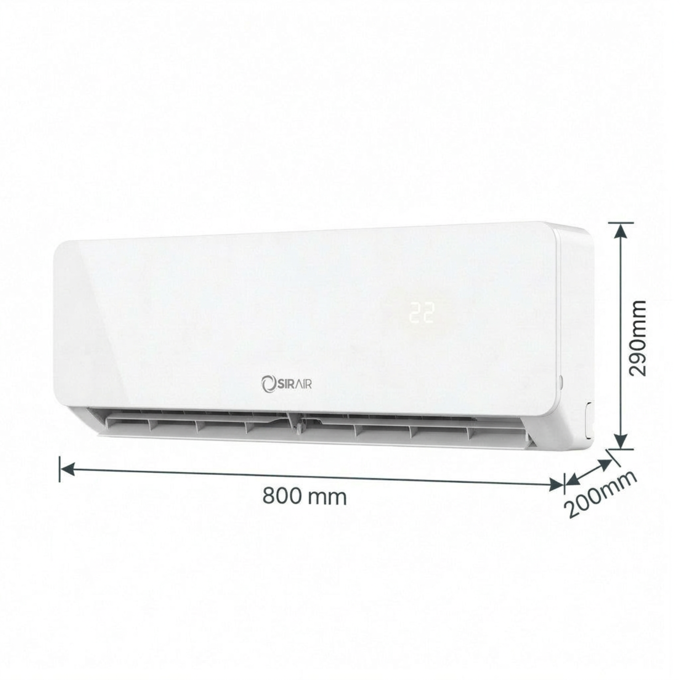 12000 BTU Non-Inverter Midwall Split Aircon + 3m Pipe Kit, Calibre Series (view 2)