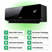 Inverter Midwall Split Air Conditioner, Omega, WiFi, Sirair