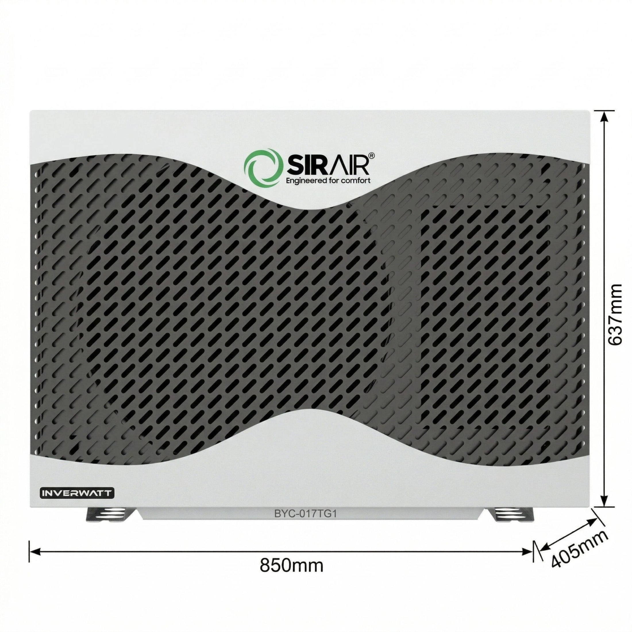 Sirair 17.1kW Inverter Pool Heat Pump - Wifi Smart - Silent Smart Heating (view 2)