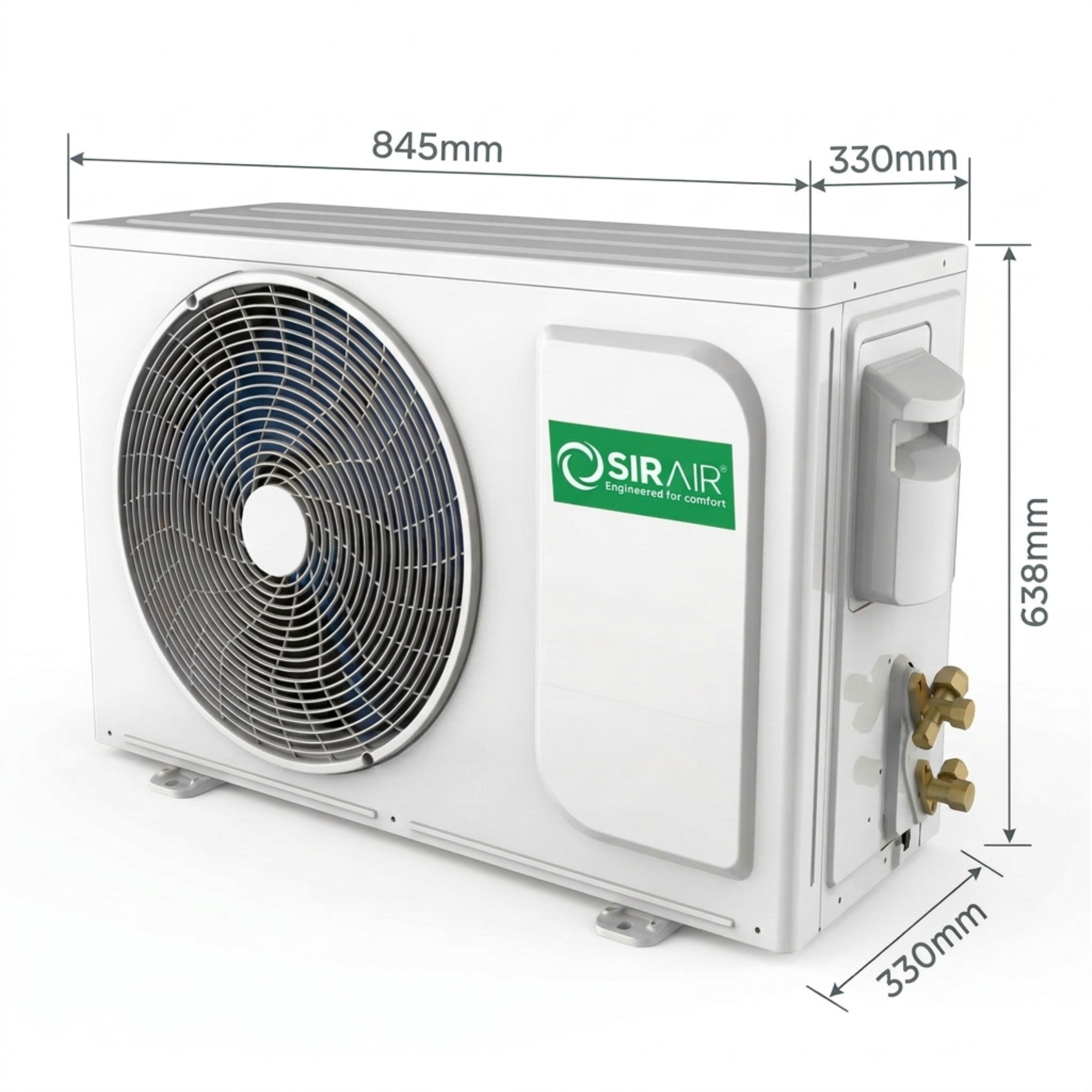 18000 BTU Non-Inverter Midwall Split Aircon + 3m Pipe Kit, Calibre Series (view 3)