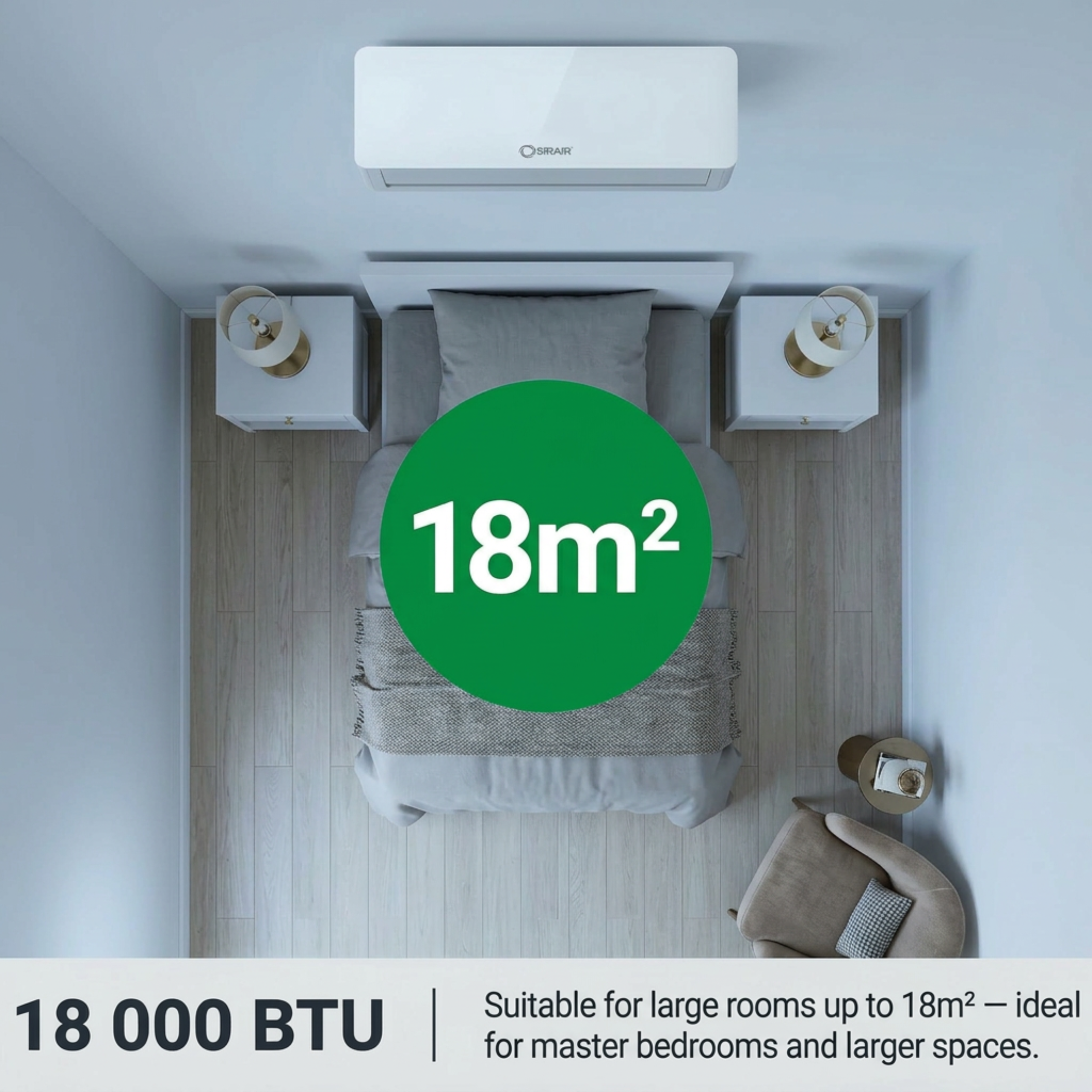 9000 BTU Non-Inverter Midwall Split Aircon + 3m Pipe Kit – Calibre Series
