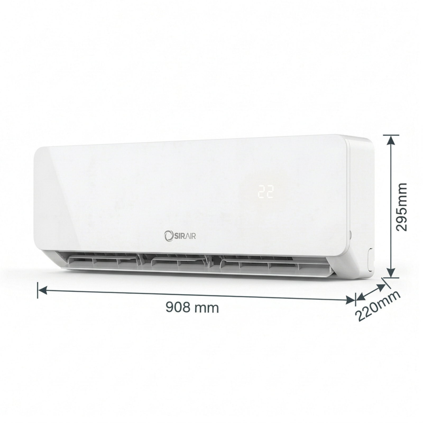 18000 BTU Non-Inverter Midwall Split Aircon + 3m Pipe Kit, Calibre Series (view 2)