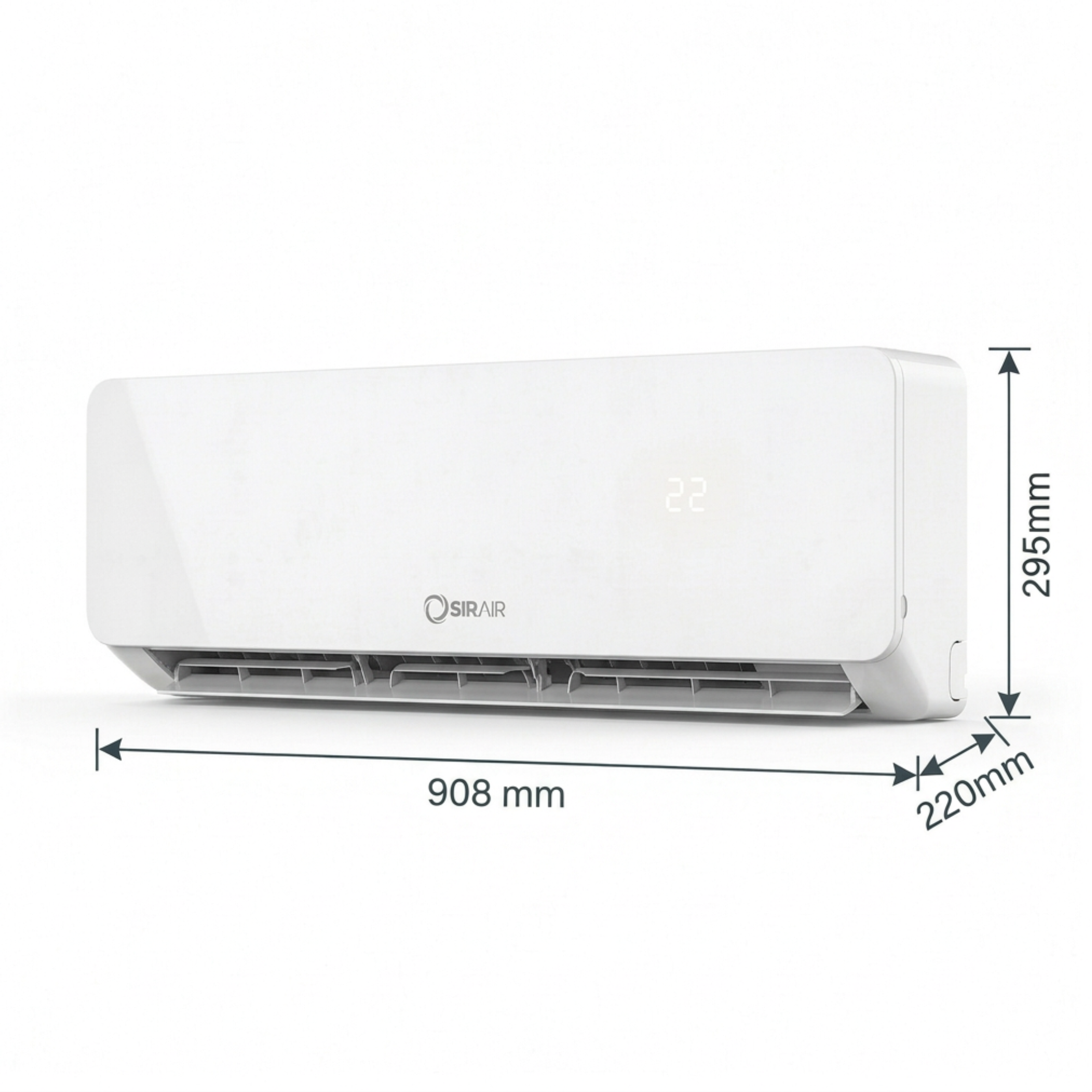 18000 BTU Non-Inverter Midwall Split Aircon + 3m Pipe Kit, Calibre Series (view 2)