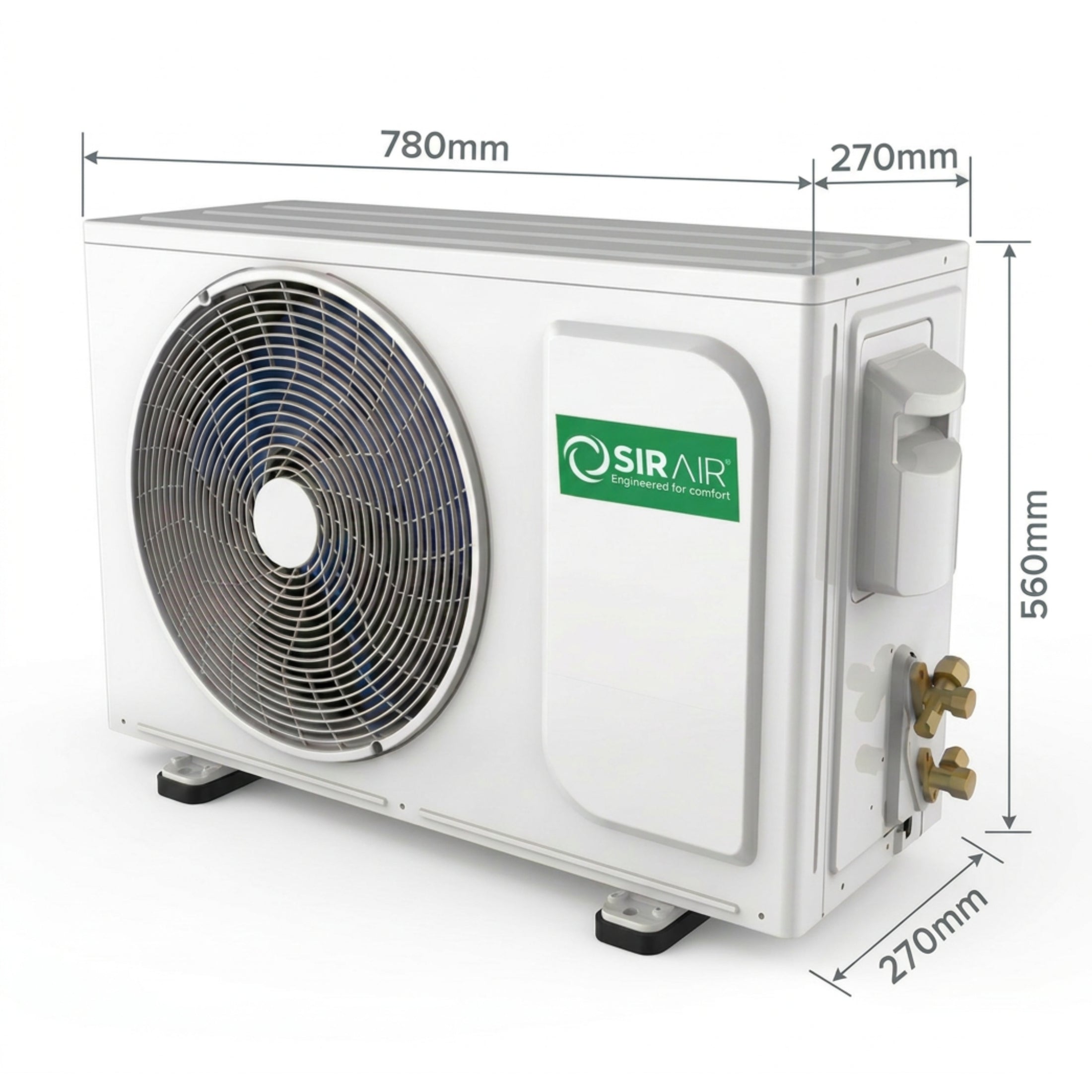 18000 BTU Inverter Midwall Split Air Conditioner, Omega, WiFi, Sirair (view 3)