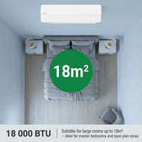 18000 BTU Inverter Midwall Split Aircon + 3m Pipe Kit, Sigma, WiFi Smart (view 4)