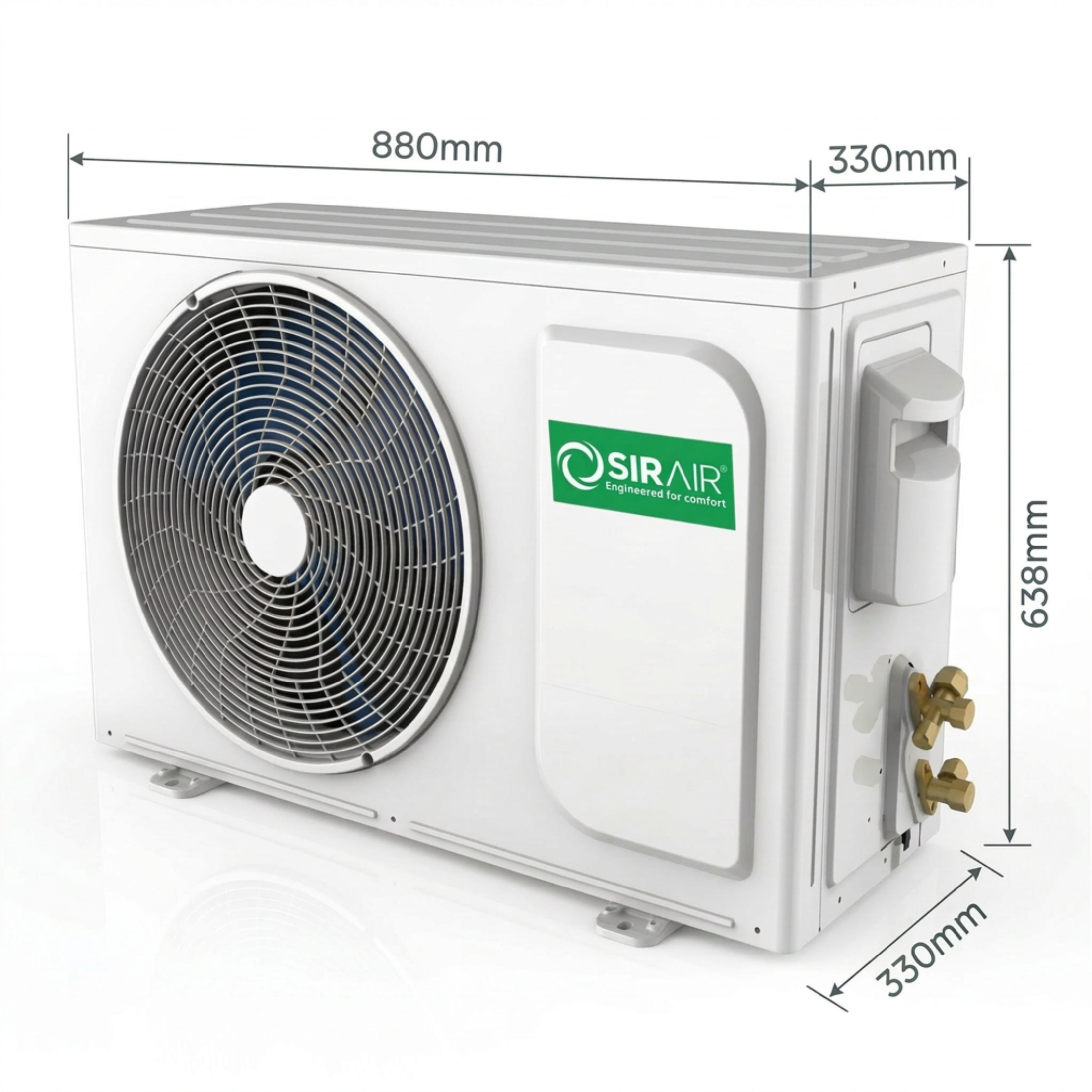 24000 BTU Non-Inverter Midwall Split Aircon + 3m Pipe Kit, Calibre Series (view 3)
