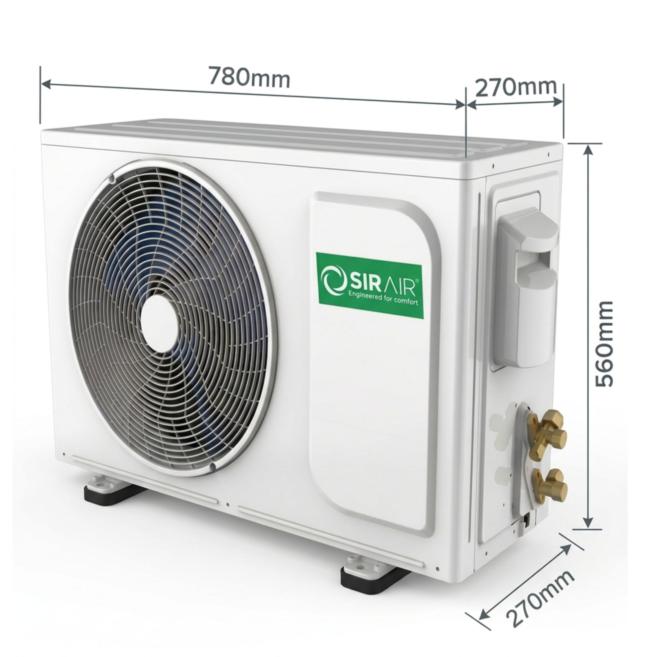 24000 BTU Inverter Midwall Split Air Conditioner, Alpha, WiFi, Sirair (view 3)