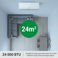 24000 BTU Non-Inverter Midwall Split Aircon + 3m Pipe Kit, Calibre Series (view 4)