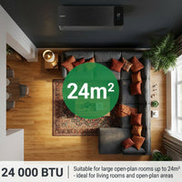24000 BTU Inverter Midwall Split Air Conditioner, Alpha, WiFi, Sirair (view 4)