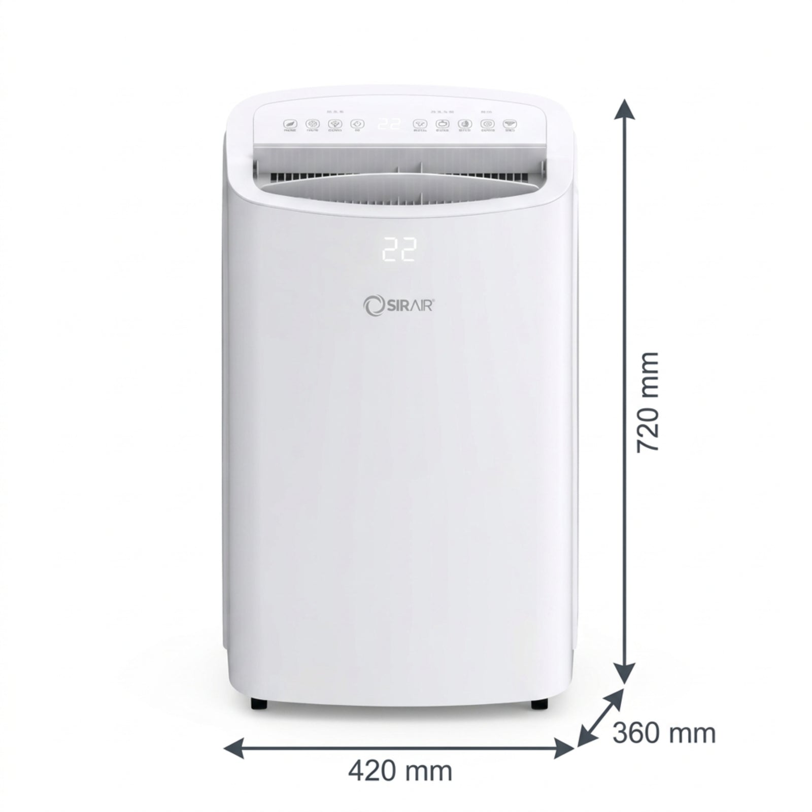 12000 BTU Portable Air Conditioner, WiFi, Heating and Cooling, Sirair (view 2)