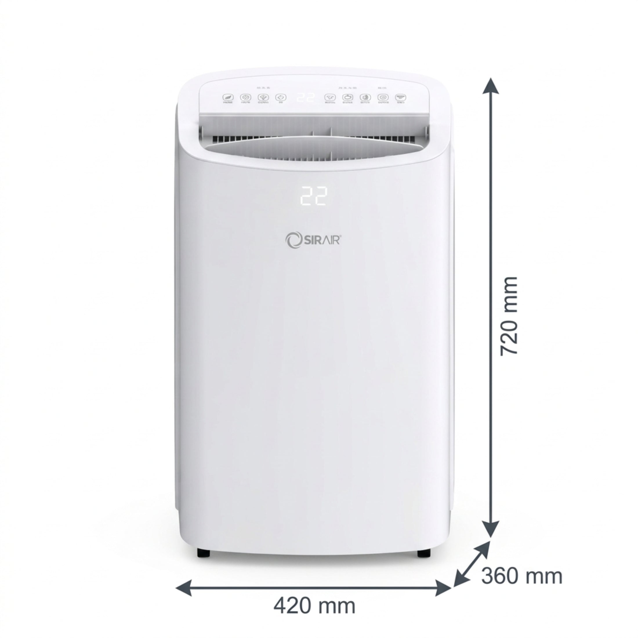 12000 BTU Portable Air Conditioner, WiFi, Heating and Cooling, Sirair (view 2)