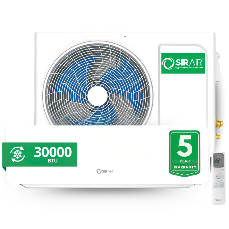 30000 BTU Non-Inverter Midwall Split Aircon + 3m Pipe Kit, Calibre Series