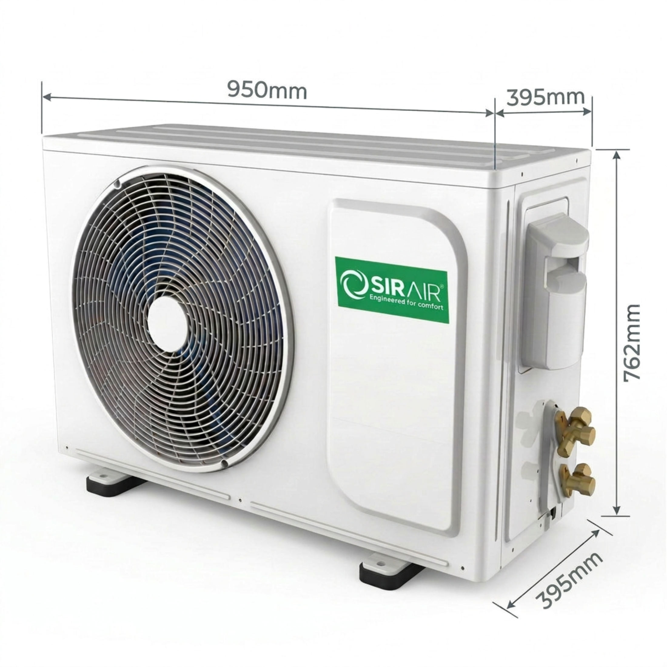 30000 BTU Non-Inverter Midwall Split Aircon + 3m Pipe Kit, Calibre Series (view 3)