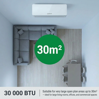30000 BTU Non-Inverter Midwall Split Aircon + 3m Pipe Kit, Calibre Series (view 4)