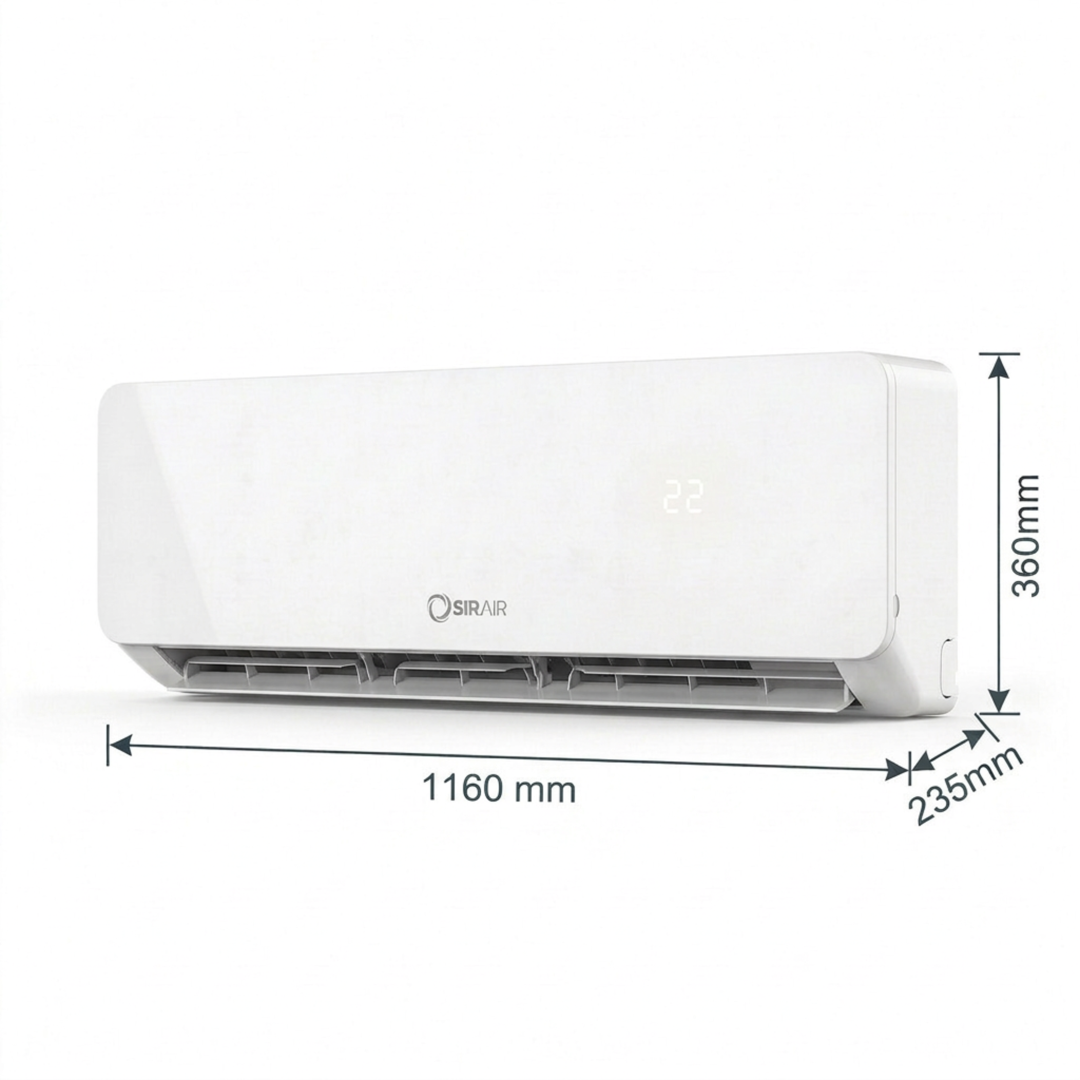 30000 BTU Non-Inverter Midwall Split Aircon + 3m Pipe Kit, Calibre Series (view 2)