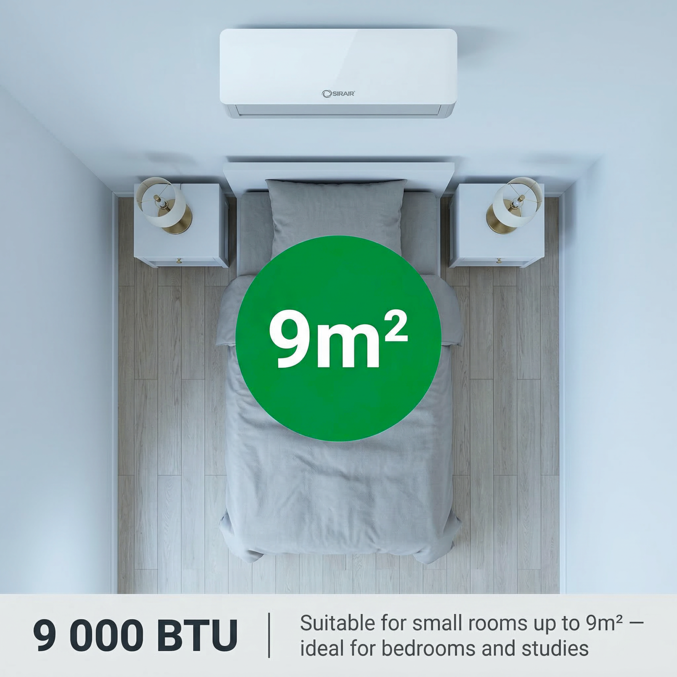 9000 BTU Non-Inverter Midwall Split Aircon + 3m Pipe Kit, Calibre Series (view 4)