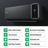 Inverter Midwall Split Air Conditioner, Alpha, WiFi, Sirair