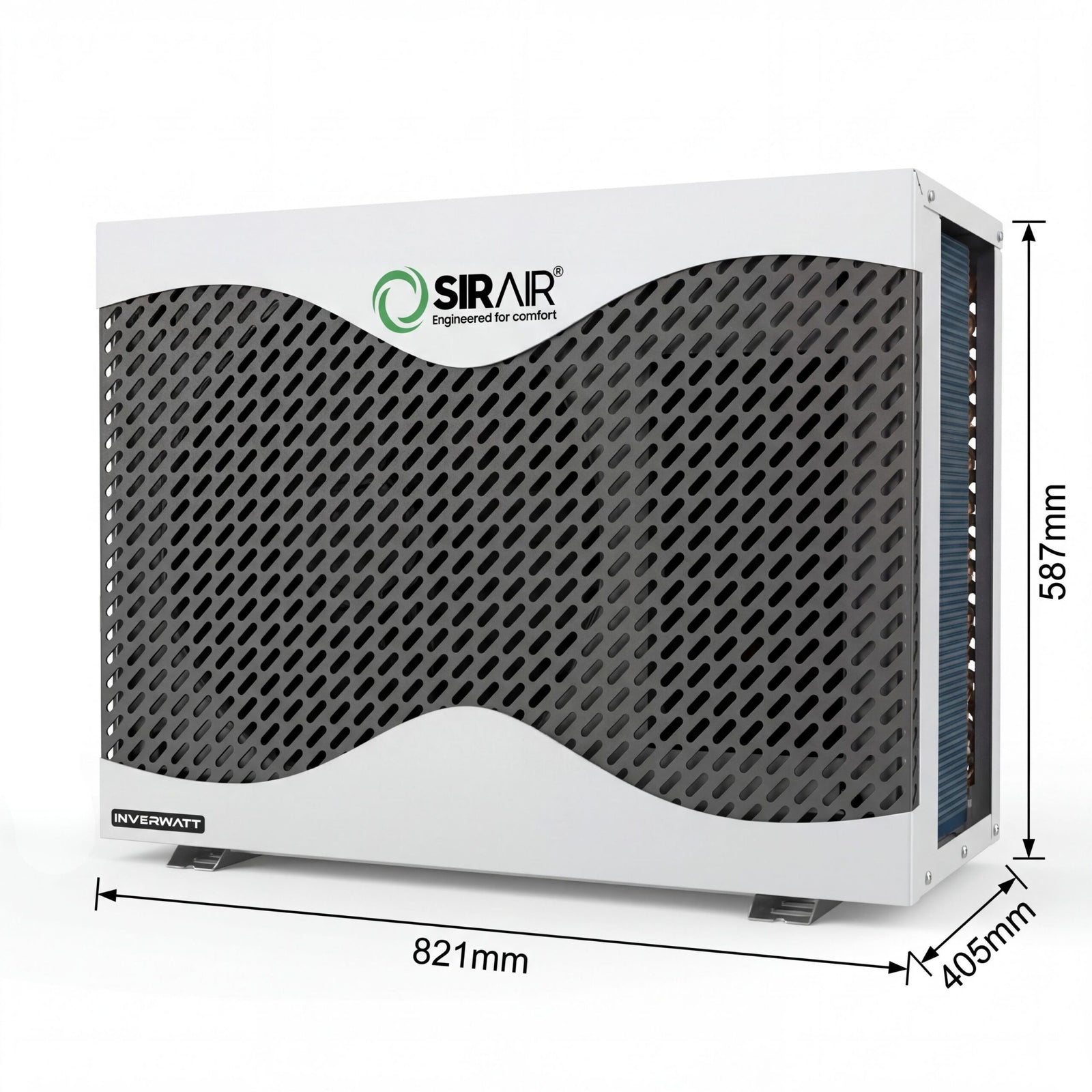 Sirair 7.7kW Inverter Pool Heat Pump - Wifi Smart - Silent Smart Heating (view 2)
