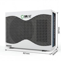 Sirair 7.7kW Inverter Pool Heat Pump - Wifi Smart - Silent Smart Heating (view 2)