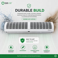 Air Curtain 1200mm with Remote – Energy-Saving Door Air Barrier – Sirair