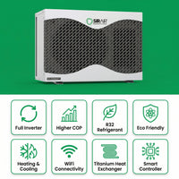 Sirair 28.2kW Inverter Pool Heat Pump - Wifi Smart - Silent Smart Heating (view 4)