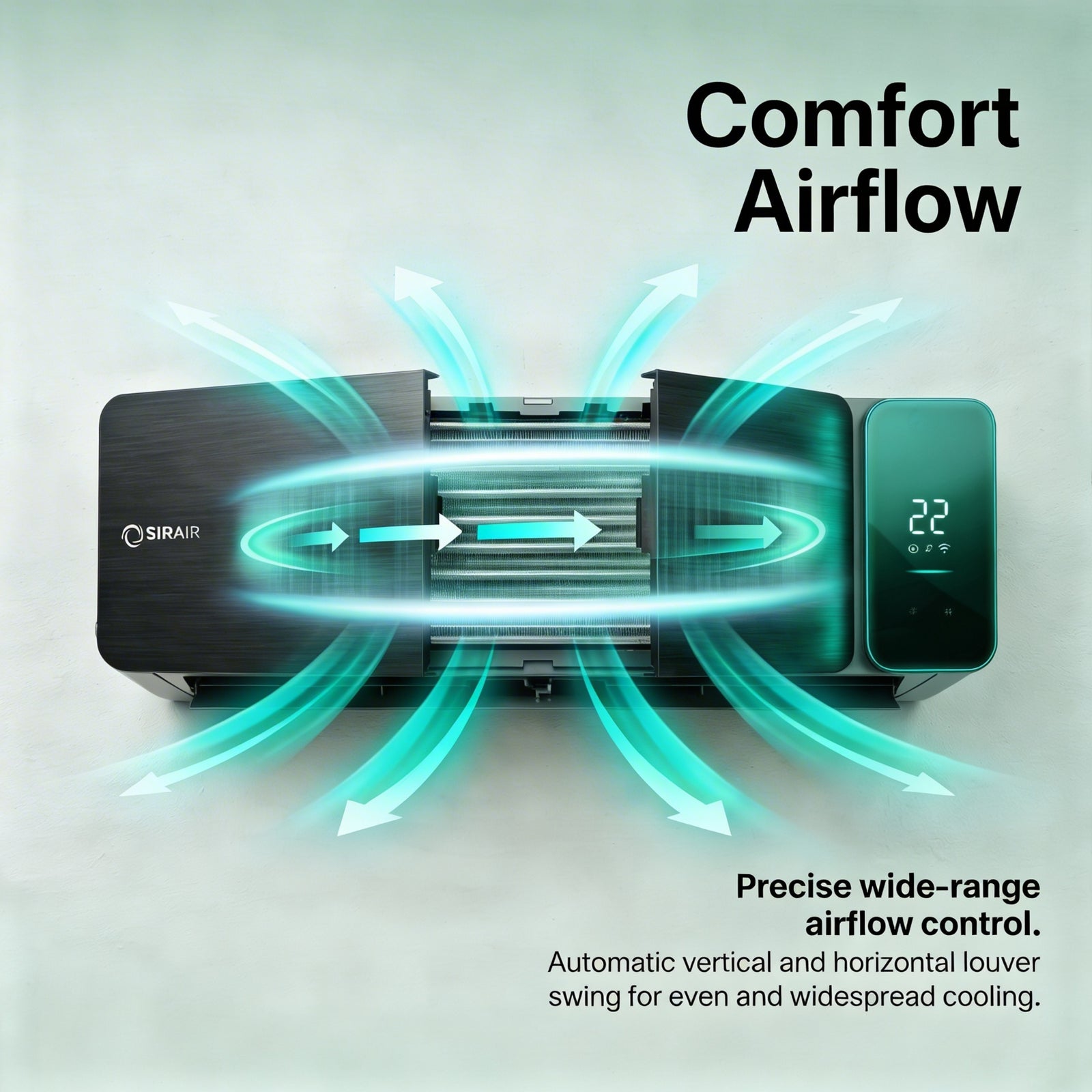 Inverter Midwall Split Air Conditioner, Alpha, WiFi, Sirair