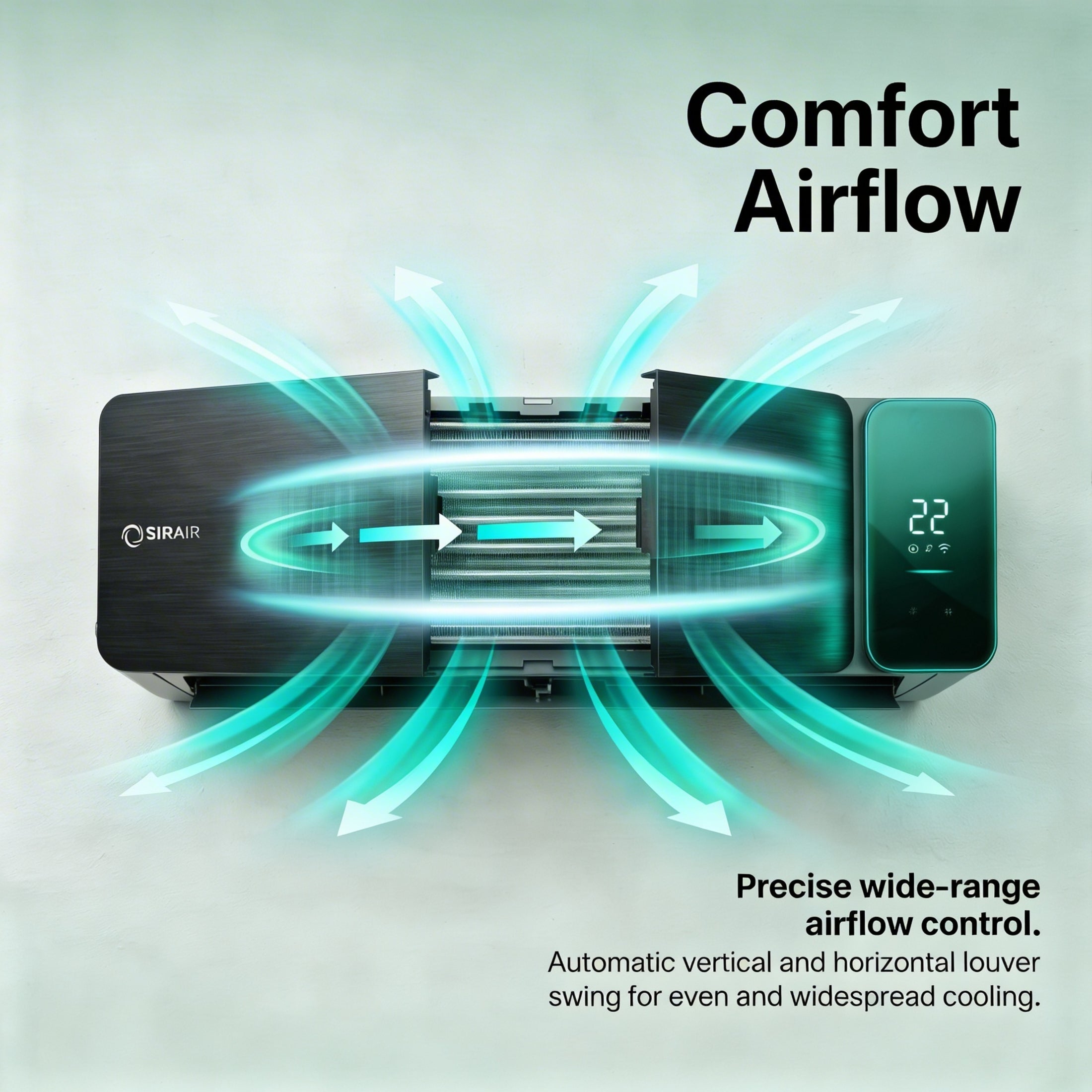 Inverter Midwall Split Air Conditioner, Alpha, WiFi, Sirair