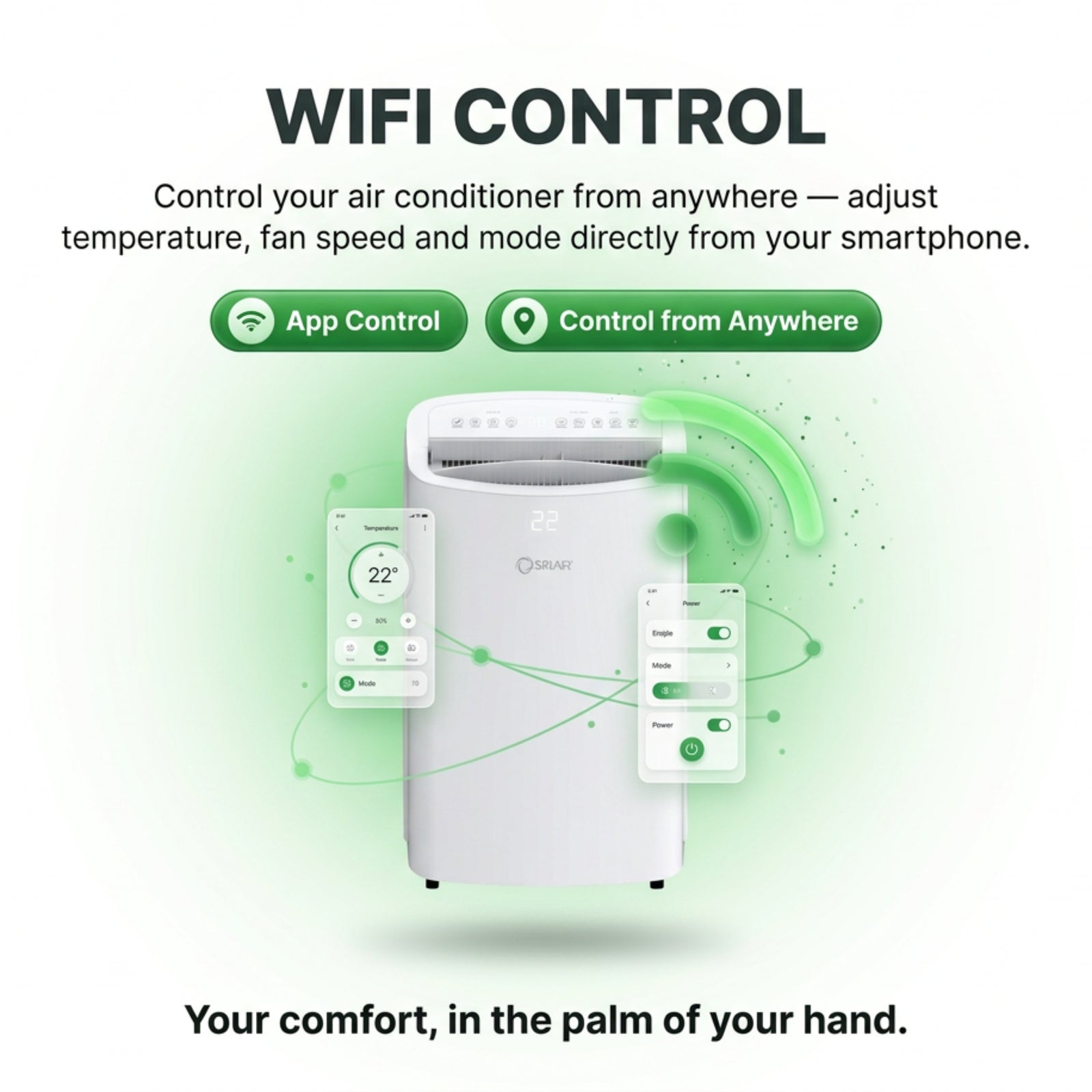12000 BTU Portable Air Conditioner, WiFi, Heating and Cooling, Sirair (view 8)