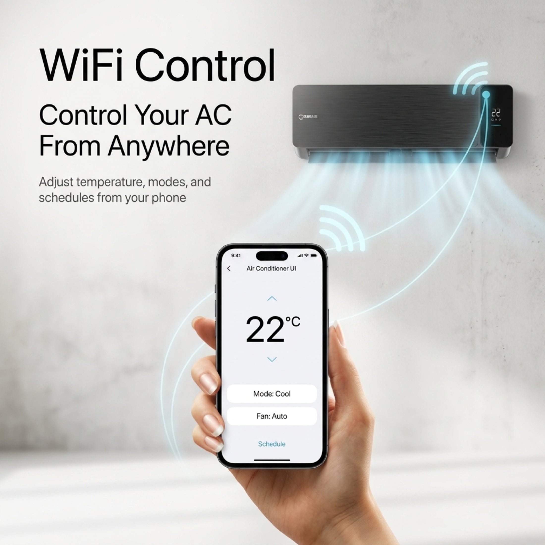 Inverter Midwall Split Air Conditioner, Alpha, WiFi, Sirair
