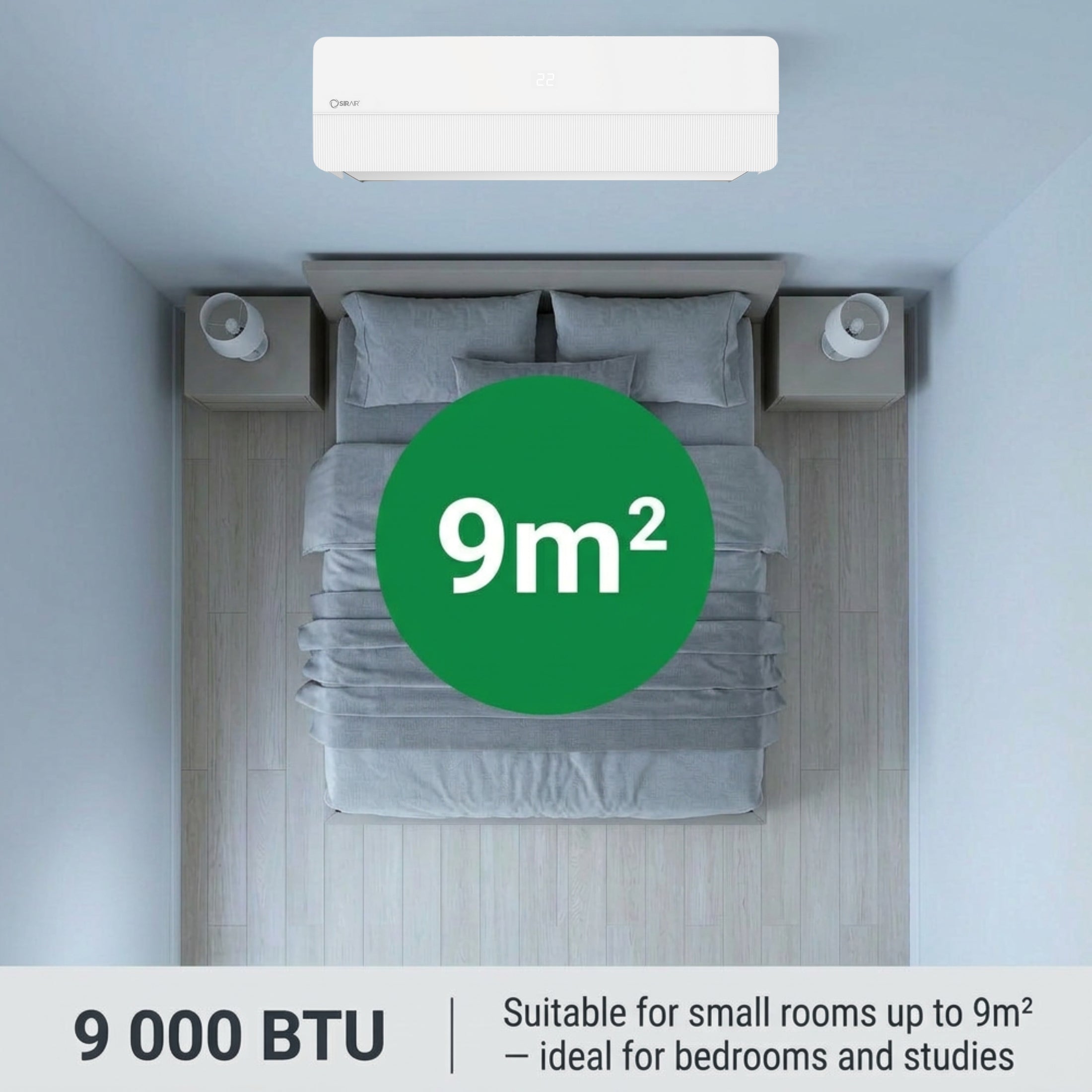 9000 BTU Inverter Midwall Split Aircon + 3m Pipe Kit, Sigma, WiFi Smart (view 4)