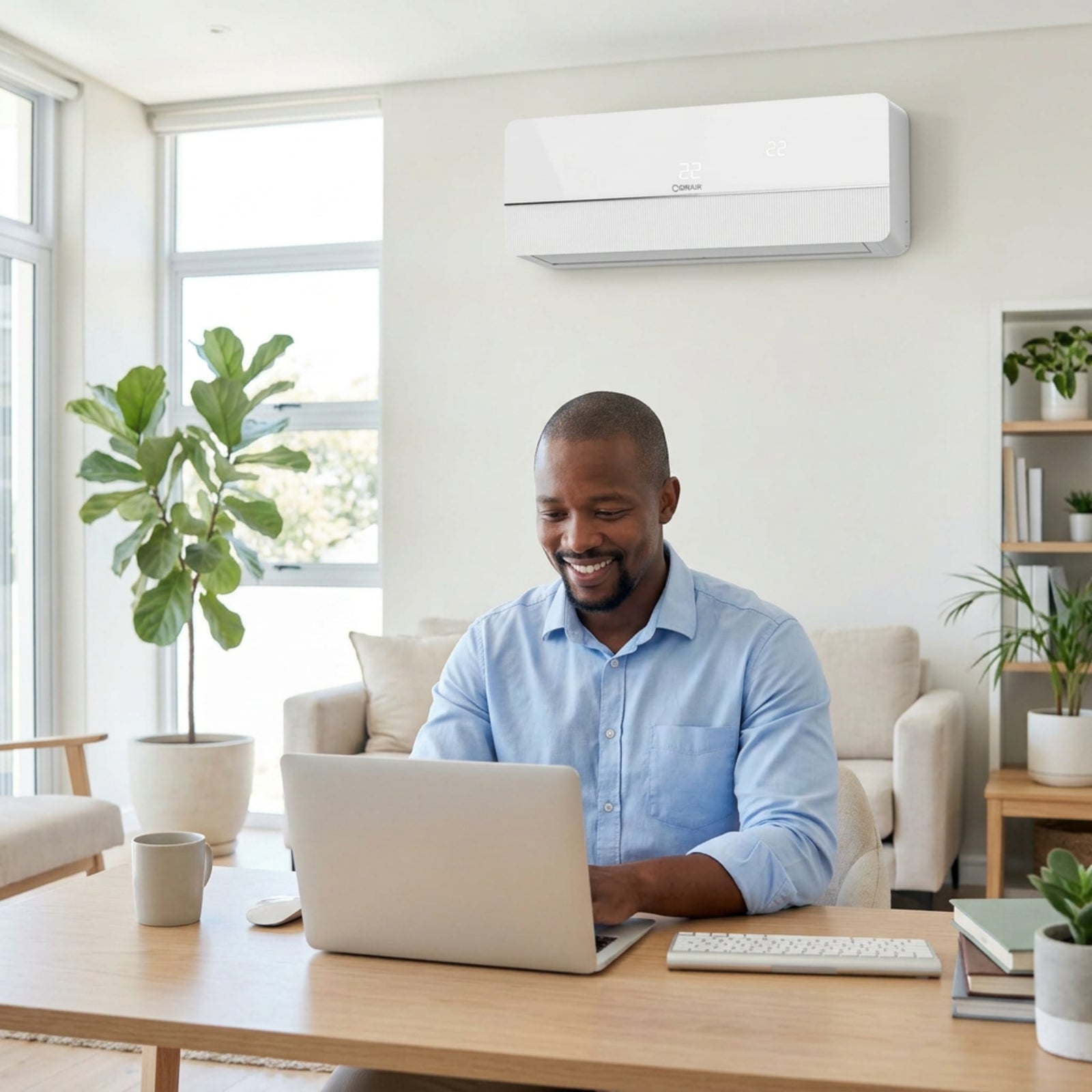 Inverter Midwall Split Aircon + 3m Pipe Kit, Sigma, WiFi Smart