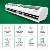 Air Curtain 900mm with Remote – Energy-Saving Door Air Barrier – Sirair