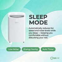 12000 BTU Portable Air Conditioner, WiFi, Heating and Cooling, Sirair (view 9)