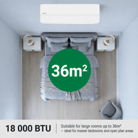 18000 BTU Inverter Midwall Split Aircon + 3m Pipe Kit – Sigma, WiFi Smart