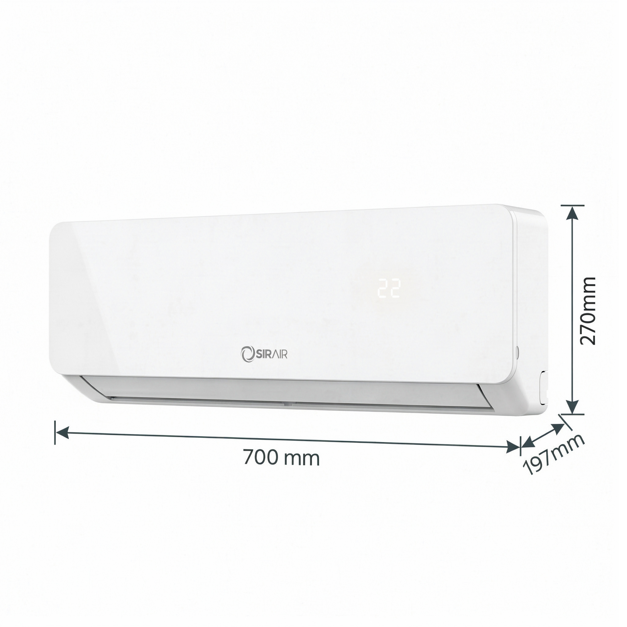 9000 BTU Non-Inverter Midwall Split Aircon + 3m Pipe Kit, Calibre Series (view 2)