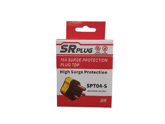 Surge Protection Plug 16A Top - SANS Compliant Heavy Duty | SR Plug (view 3)