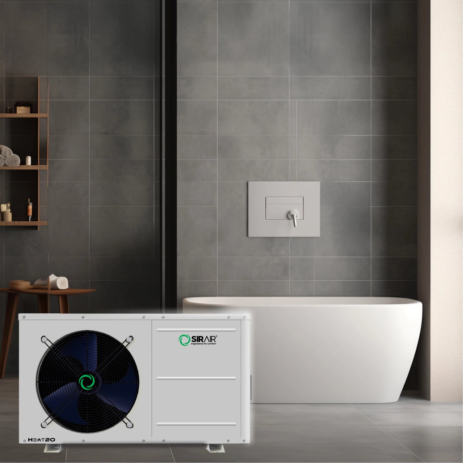 3.6kW Geyser Heat Pump - Eco Water Heating System | Sirair Heat2O (view 4)
