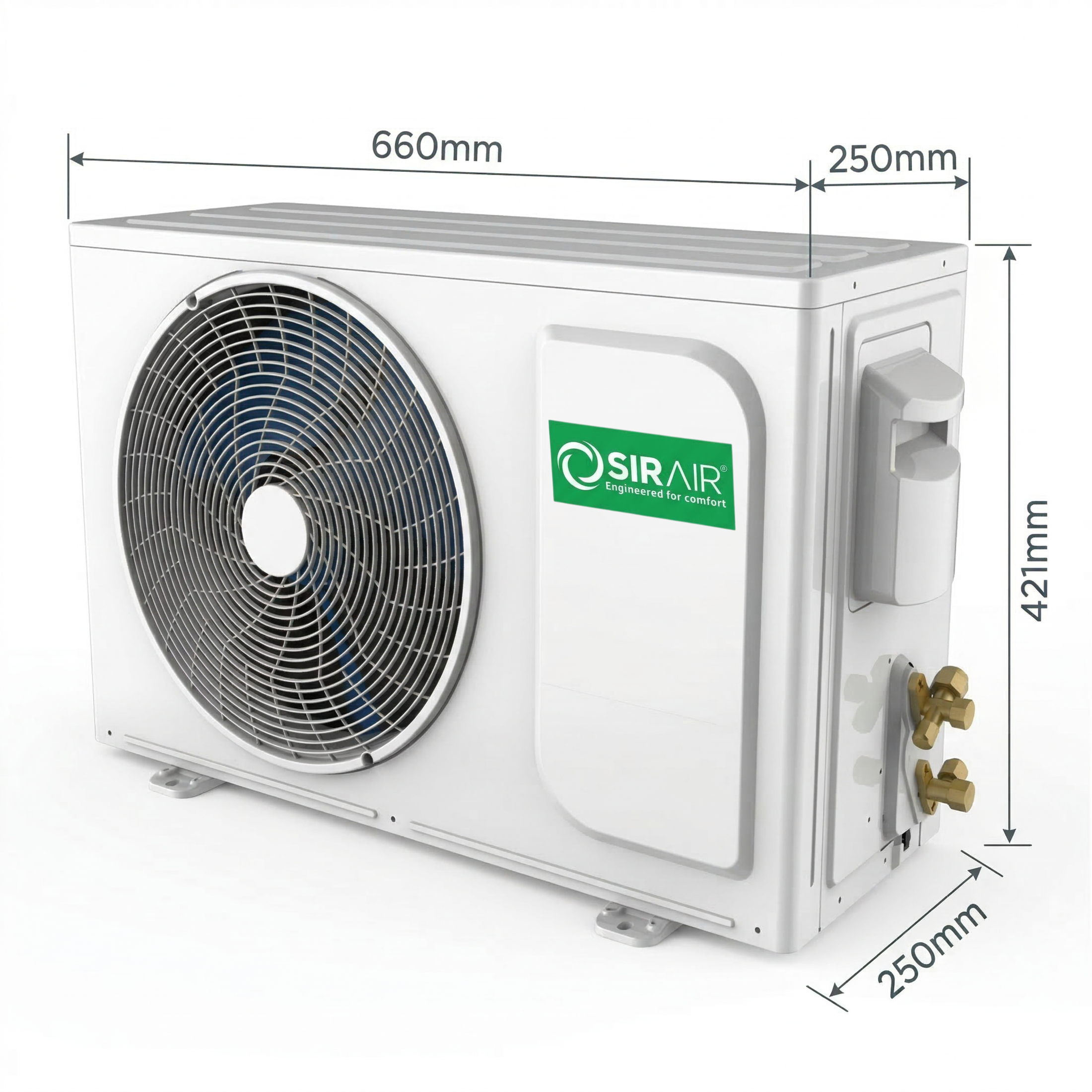 9000 BTU Non-Inverter Midwall Split Aircon + 3m Pipe Kit, Calibre Series (view 3)