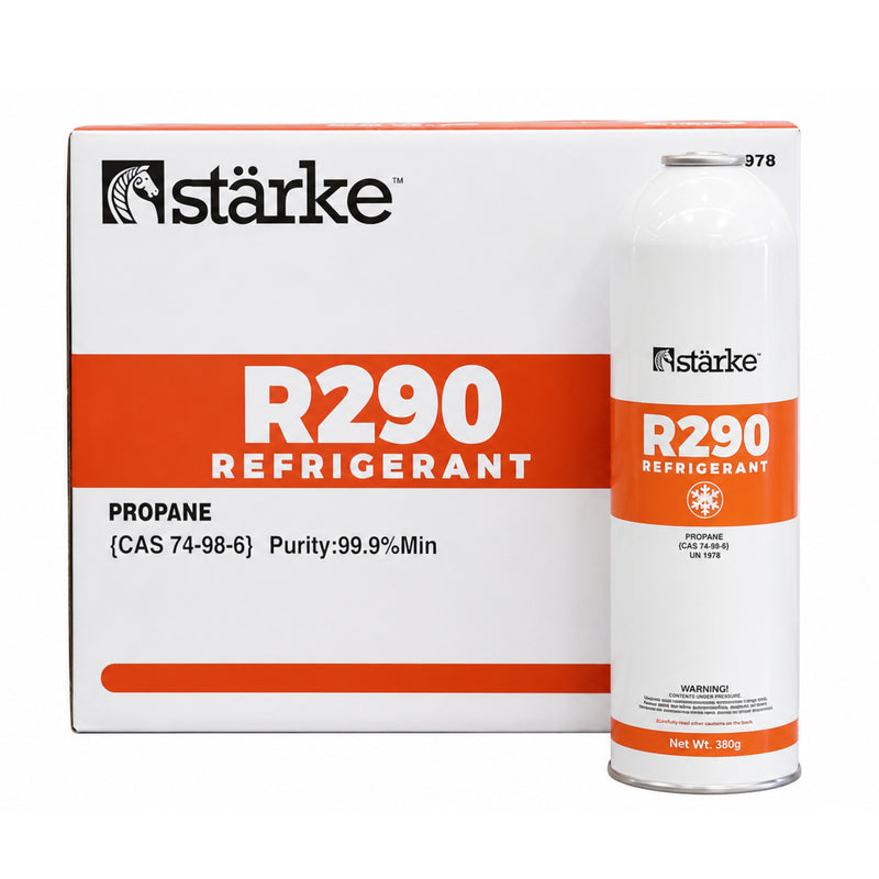 Starke R290 refrigerant gas 380g long can with box