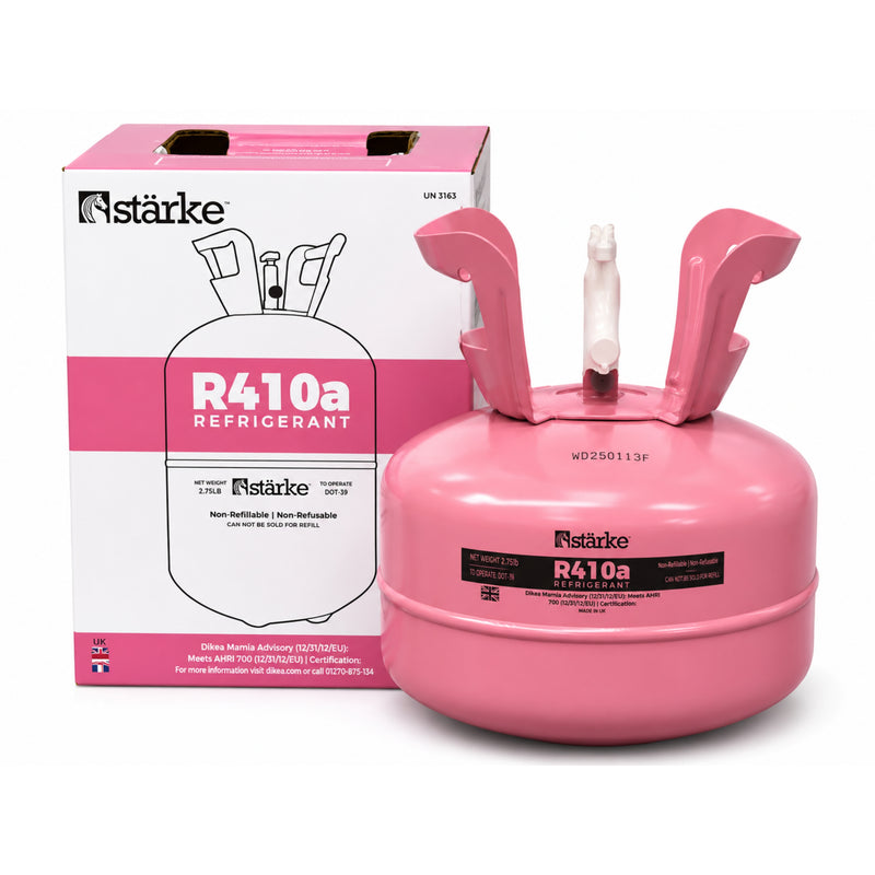 Starke R410a refrigerant gas 2.8kg cylinder with retail box